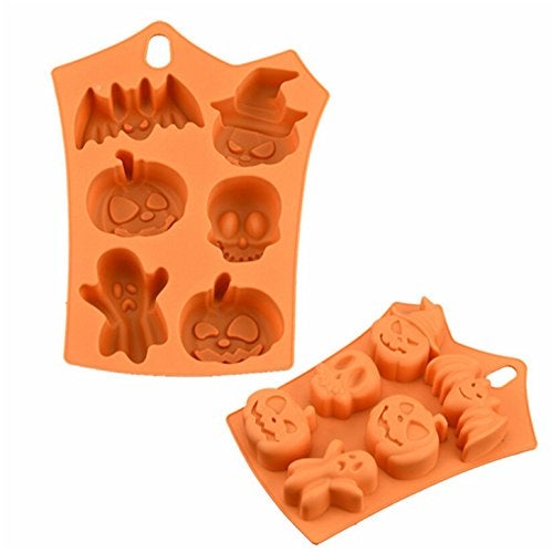 FantasyDay 2 Pack Halloween Pumpkin Witch Ghost Silicone Mold Candy Mold Ice Tray for Holiday Chocolate, Muffin Cups, Wafer, Cake Toppers, Bath Bombs, Soaps Cookie and More #6 - Image 5