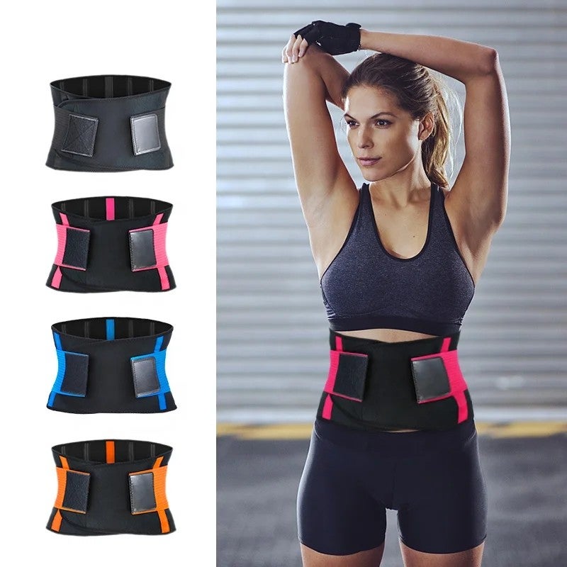 Bluejw Adjustable Waist Trainer Belt Back Support - Waist Trimmer Sweat Belt for Women Men - Fitness Weightlifting Gym Tummy Slimming Utility Belt - Image 3