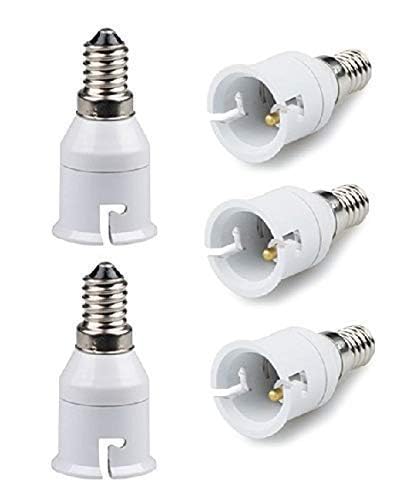 Homenique E14 to B22 Screw Base Socket Lamp Holder Light Bulb Converter Adapter Random Colour 5 Pieces - Image 1