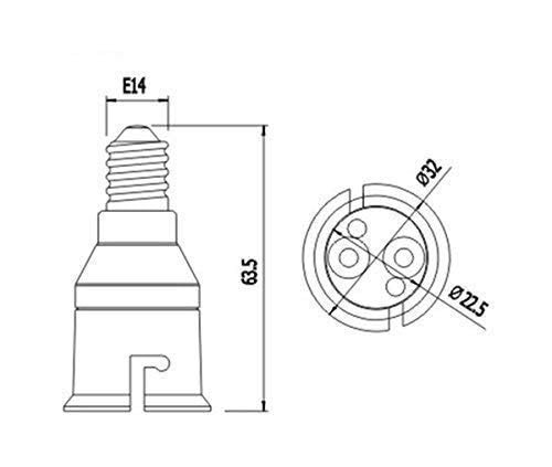 Homenique E14 to B22 Screw Base Socket Lamp Holder Light Bulb Converter Adapter Random Colour 5 Pieces - Image 4