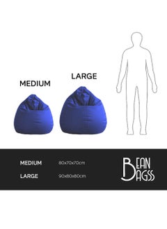Bean Bagss PVC Blue Bean Bag Filled Multi Purpose Faux Leather Bean Bag  - Image 4