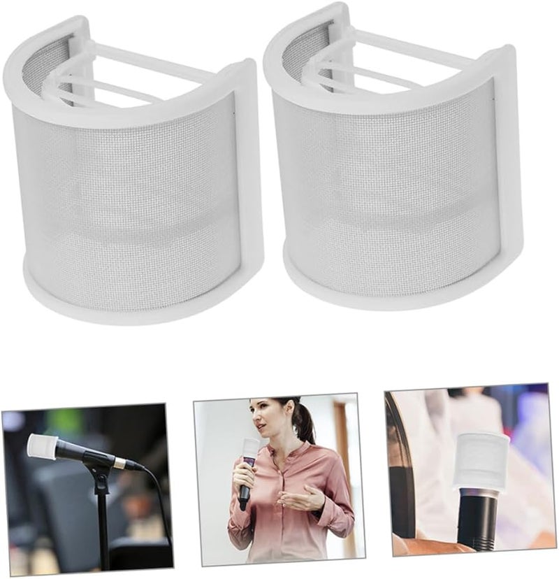 Artibetter 2 Pack Studio Microphone Pop Filter Windscreen With U Shape Mount - Image 5