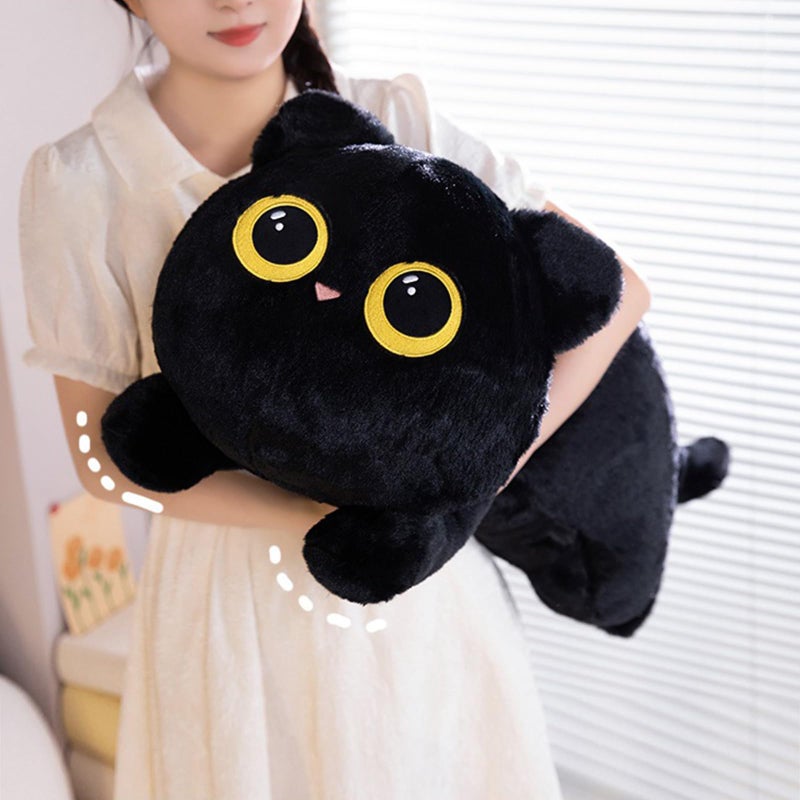 PEACH CAT 354 Long Cat Plush Pillow Cute Kitten Stuffed Animals Plushies Toy Gifts for Kids Black - Image 3