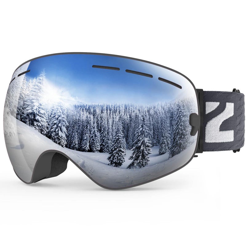 ZIONOR X Ski Snowboard Snow Goggles OTG Design for Men & Women with Spherical Detachable Lens UV Protection Anti-Fog - Image 1
