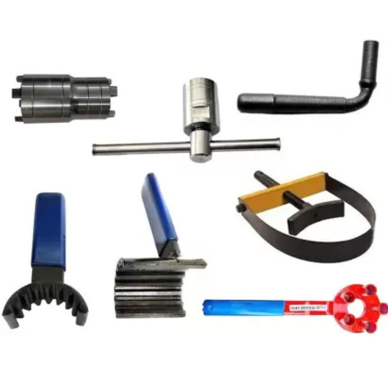 TOOLBUX 6-Piece CNC Machined Repair Tool Set for Bajaj Pulsar – Includes Magnet Puller, Clutch Spanner, Timing Gear Set, 5-Pin Clutch Holder, Tappet Kit & Magnet Holder - Image 1