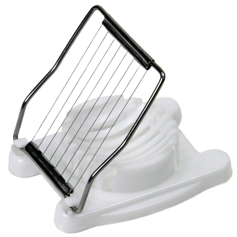 Chef Craft Basic Plastic Egg Slicer 4 inches in length 8 stainless steel wires White