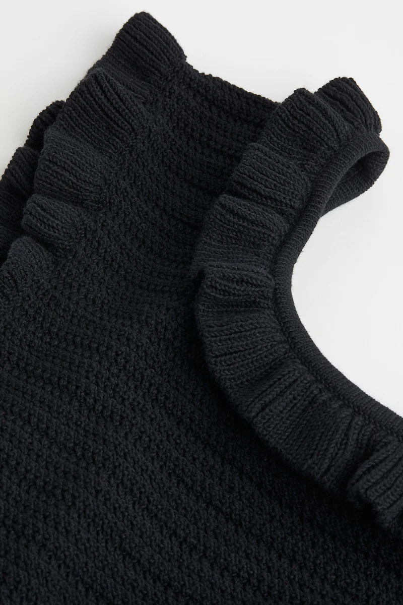 H&M H&amp;M+ Cropped flounce-trimmed top