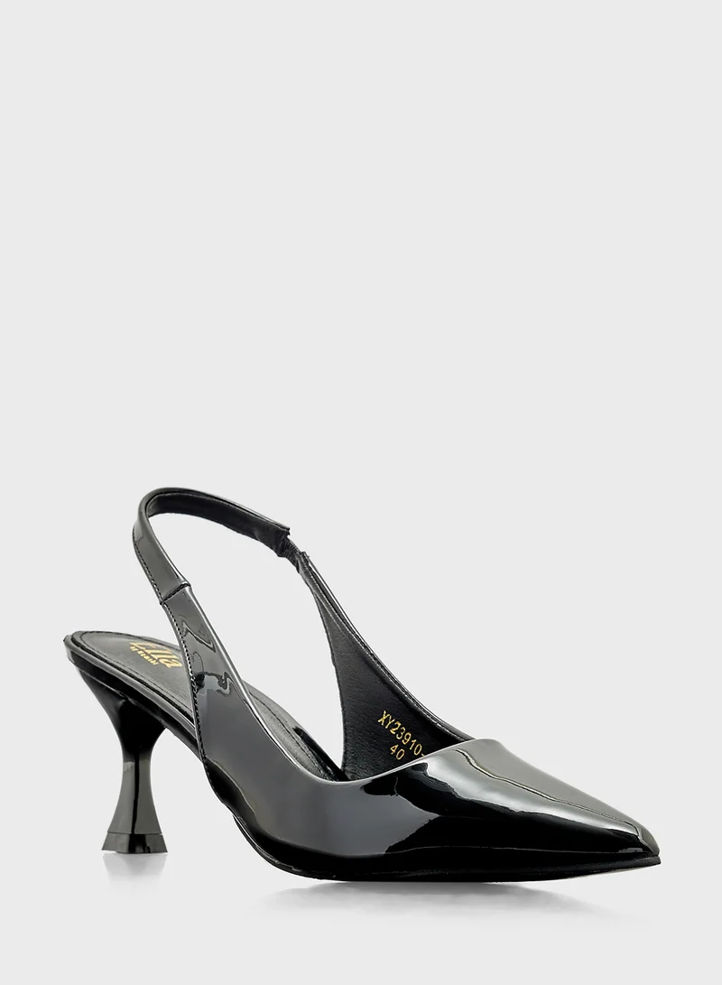 ايلا Pointy  Patent Sling Back Pump