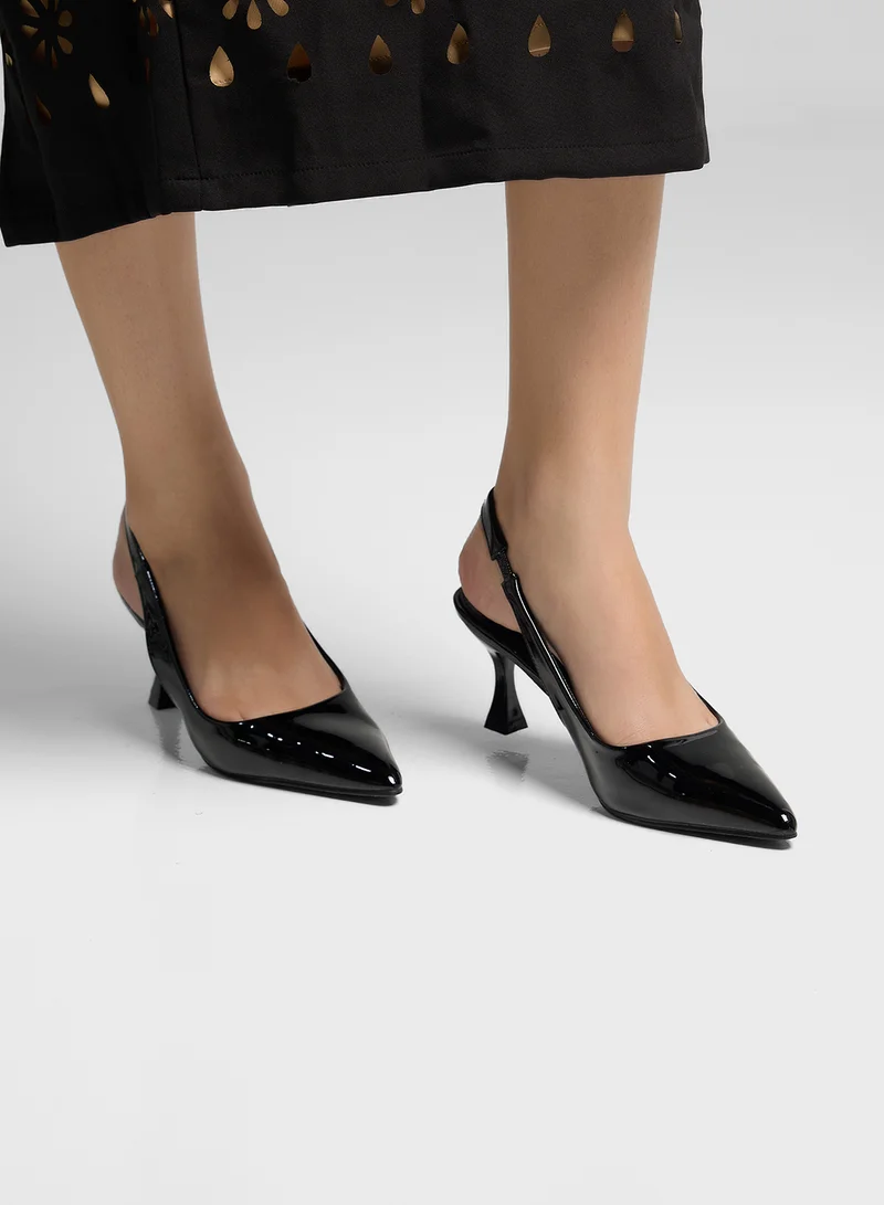 ايلا Pointy  Patent Sling Back Pump