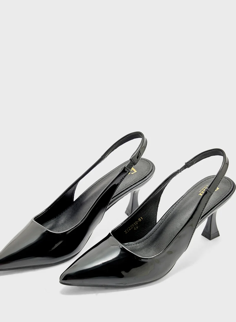 ايلا Pointy  Patent Sling Back Pump