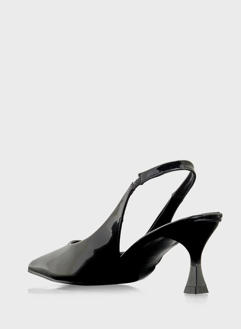 ايلا Pointy  Patent Sling Back Pump