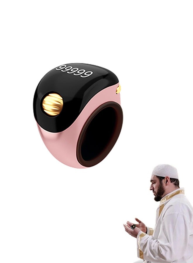 خاتم التسبيح الدوار، عداد ذكي للصلاة، خاتم ذكر قابل للتعديل مع شاشة OLED، مناسب للتأمل والتأمل الروحي - Image 1