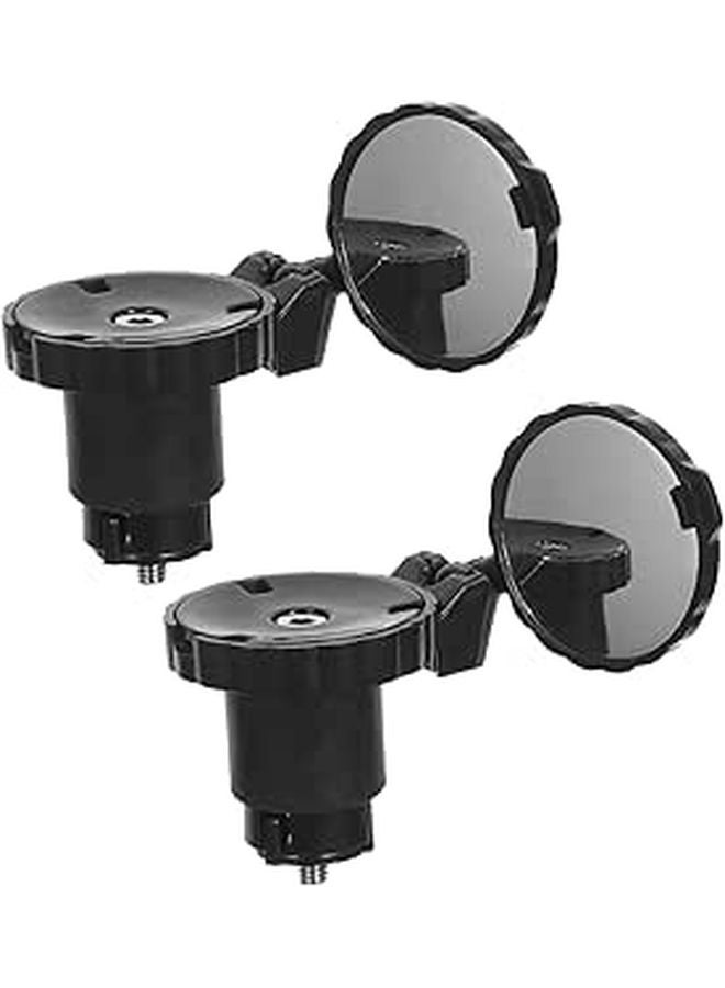 Bike Handlebar Mirrors Pair 3cm Acrylic Convex Rearview Mirrors for Road Mountain Cycling Safety - Image 1