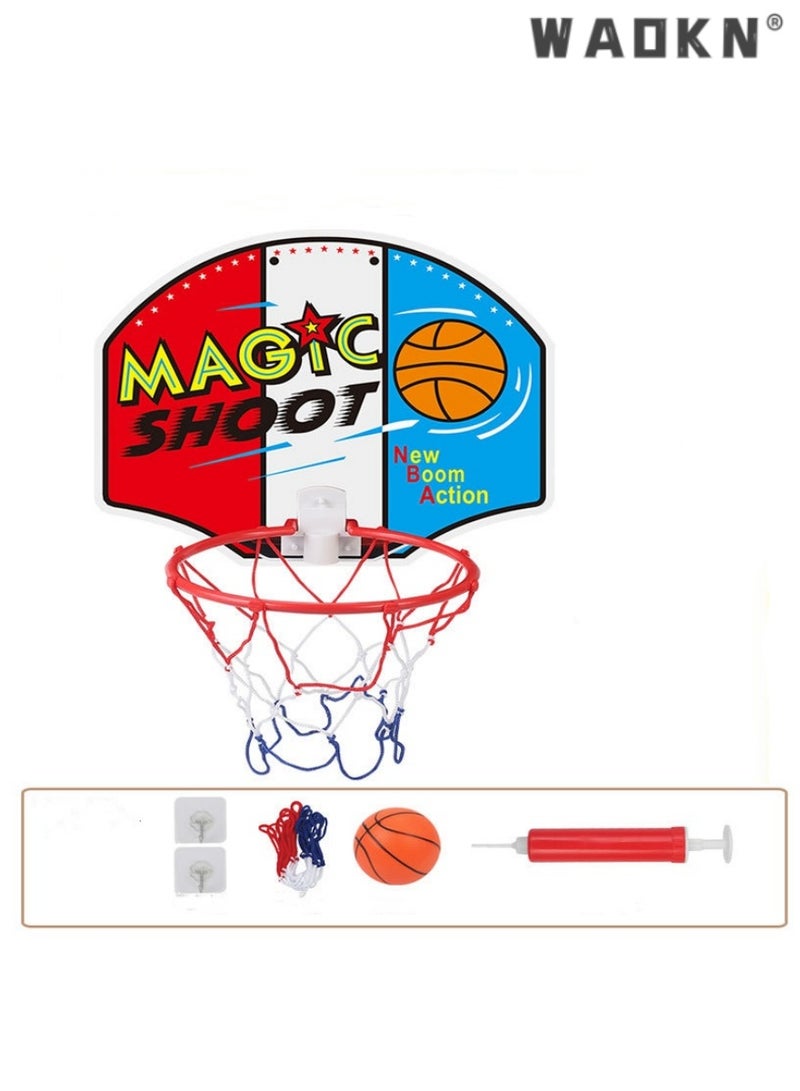 WAOKN Indoor Mini Basketball Hoop Set.Children's Toys, Basketball Board, Parent-Child Sports, Indoor Basketball. for Door and Wall Mount with Complete Accessories Basketball Toy Gifts - Image 1
