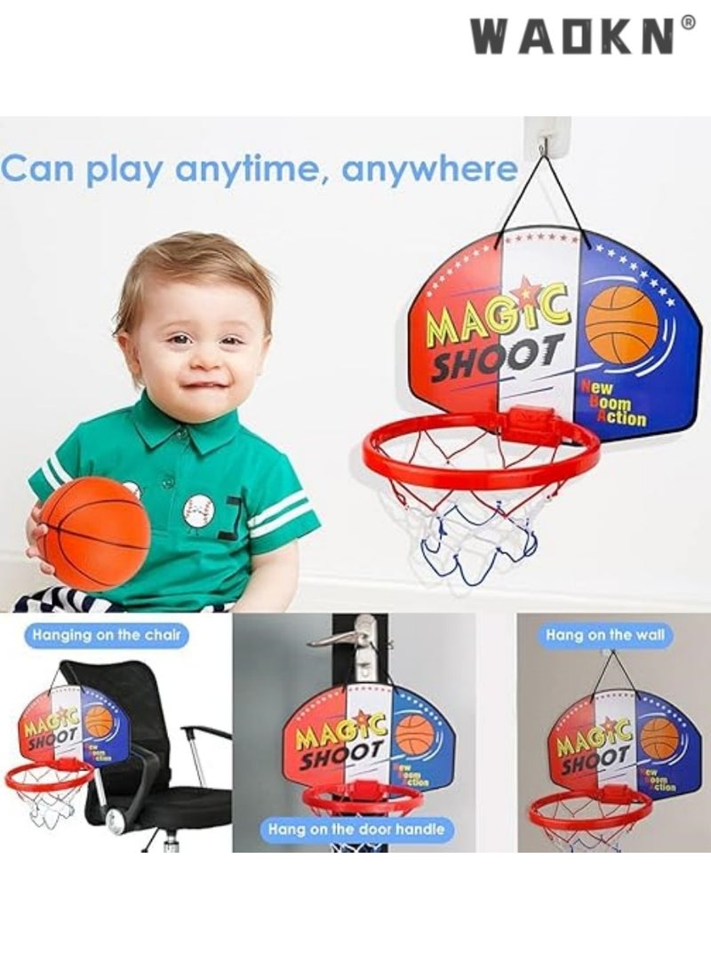 WAOKN Indoor Mini Basketball Hoop Set.Children's Toys, Basketball Board, Parent-Child Sports, Indoor Basketball. for Door and Wall Mount with Complete Accessories Basketball Toy Gifts - Image 5
