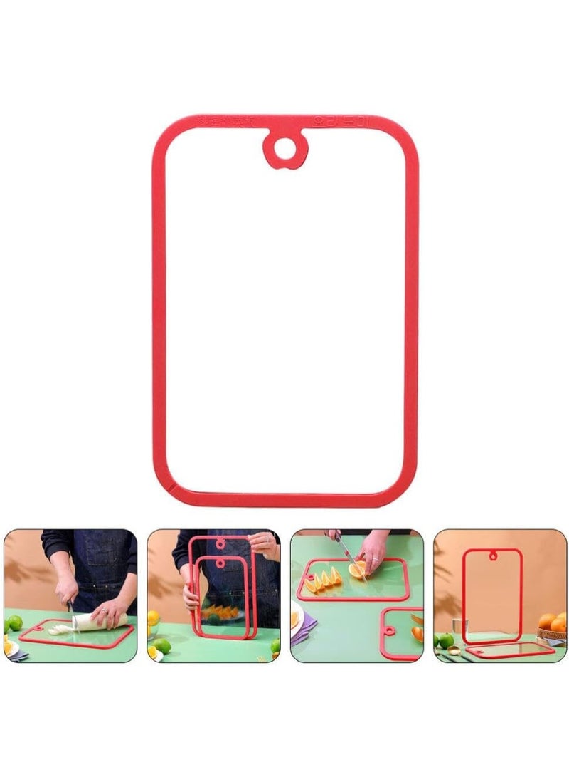 موثوقية التنبؤ ألواح تقطيع زجاجية لطاولة المطبخ، لوح تقطيع شفاف للمطبخ، لوح تقطيع أكريليك شفاف مانع للانزلاق مع حافة لحماية سطح الطاولة في المنزل والمطعم - Image 1