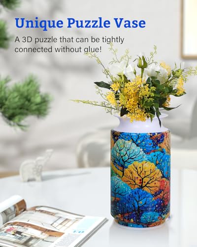 KOSTBAR 3D Puzzle Vase 162 Pieces 3D Puzzles for Adults with Flowers Unique Arts and Crafts for Adults Unique Housewarning Gifts for Women Puzzle Vase for Home and Office Decor Eternal Bough - Image 5