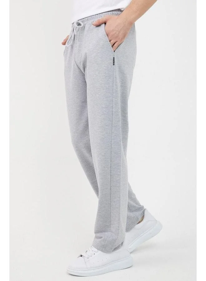 Mmetalic  Grey-Navy Men’s Straight-Leg Relaxed Fit 2-Piece Sweatpants Set for Men | Best Price UAE