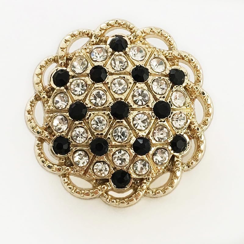 Metal Buttons, 14/20/22MM 10PCS Coat Hollow Pearl Flower Buttons Coat Pearl Buttons for Sewing - Image 3