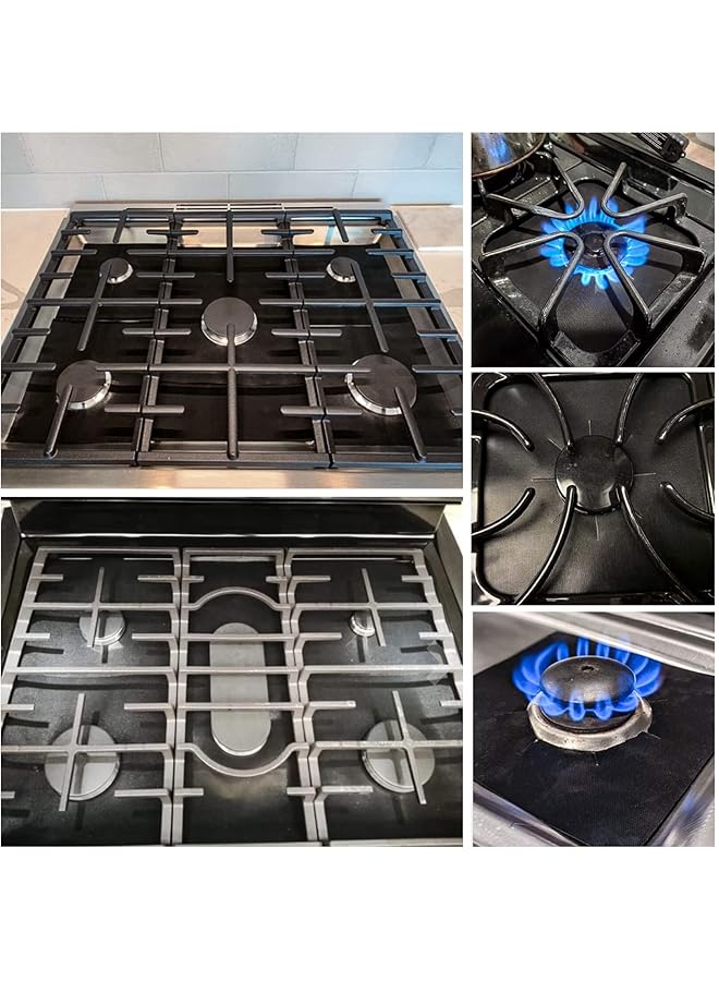 Gas Stove Protectors Gas Range Stove Top Burner Protectors Stove Top Covers For Gas Burners 0.2Mm Double Thickness Reusable Non Stick Fast Clean Liners For Kitchen Cooking Bpa Free 2 Packs