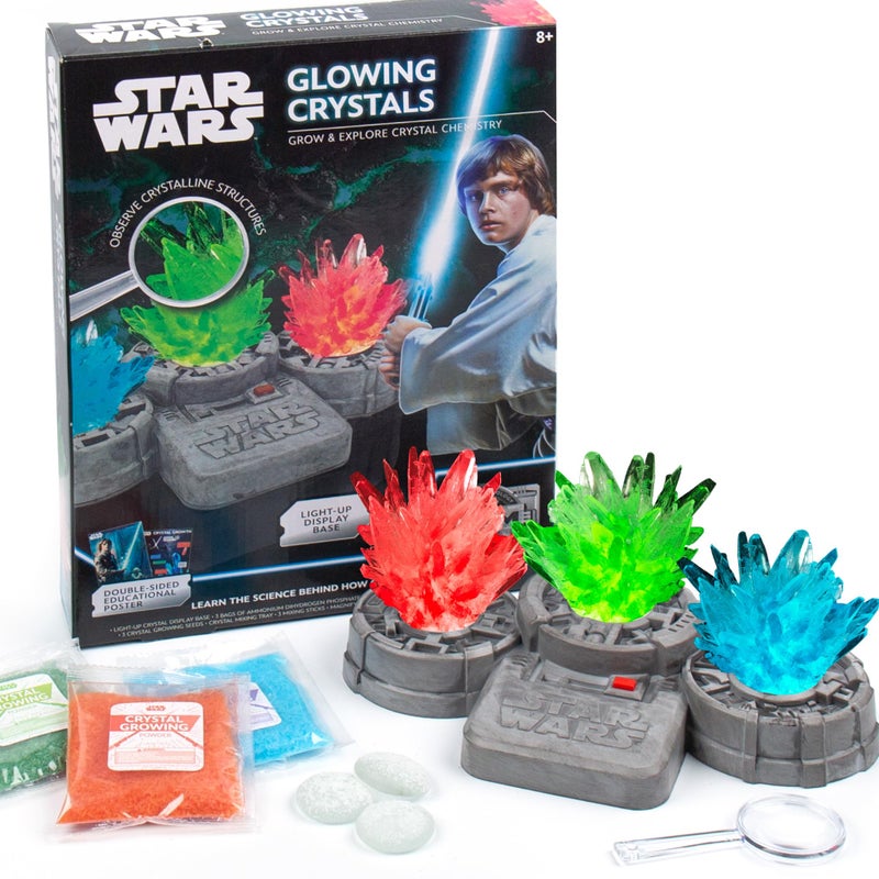 STAR WARS ستار وورز مجموعة الكريستالات المتوهجة - نمِ 3 كريستالات ملونة مع حامل عرض مضيء - هدية للفتيان بعمر 8 سنوات - بضائع وألعاب ستار وورز - Image 3