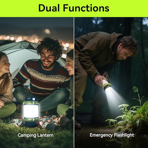 AlpsWolf Rechargeable Flashlight, 6 Modes Camping Flashlight LED Camping Lantern for Power Outage, Flashlight for Home, Emergency, Green - Image 2