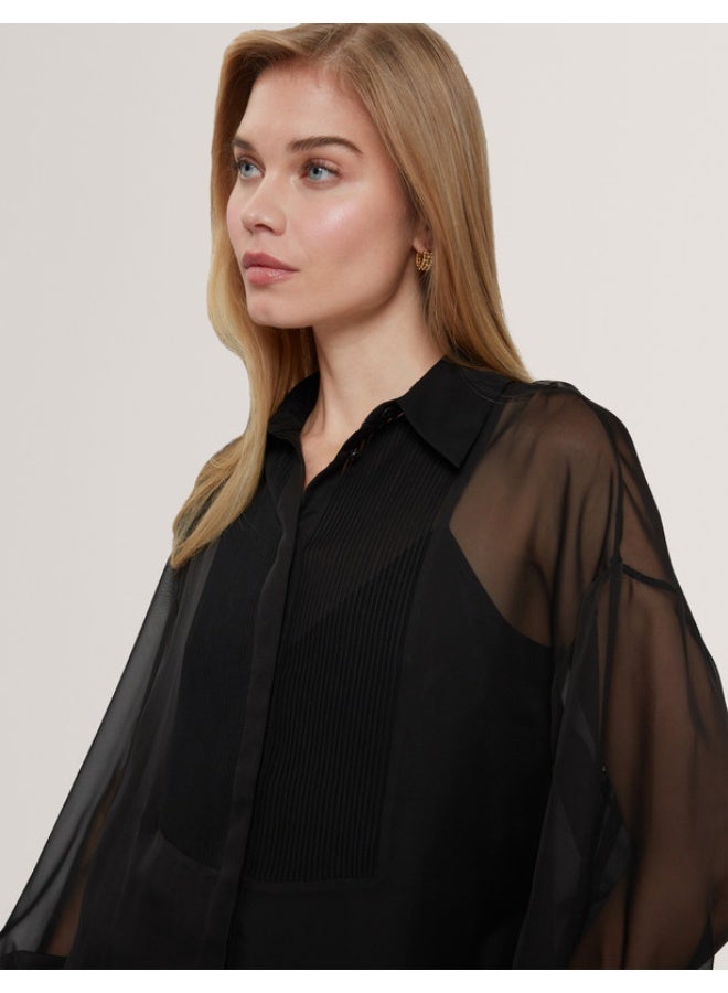 Ted Baker Printed Bib Detail Long Sleeve Shirt - Image 3