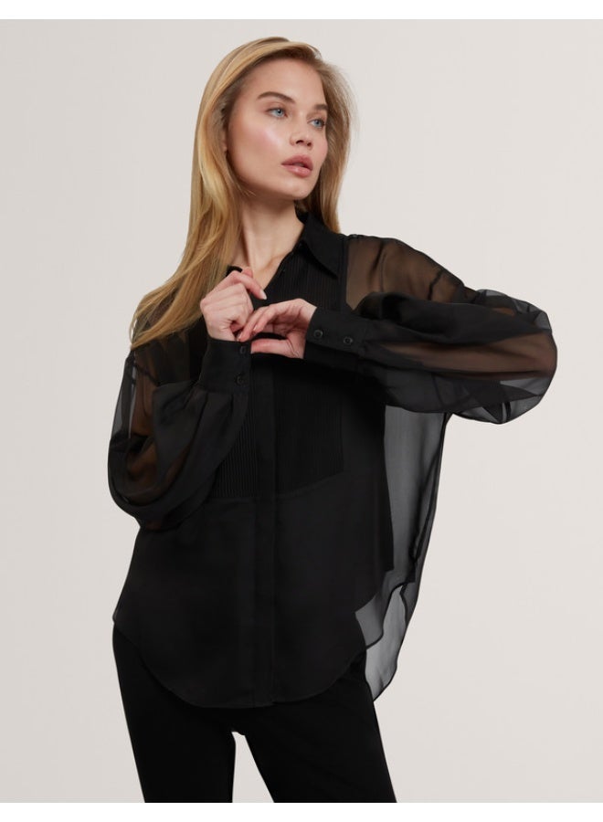 Ted Baker Printed Bib Detail Long Sleeve Shirt - Image 1