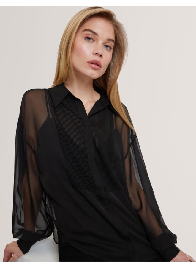 Ted Baker Printed Bib Detail Long Sleeve Shirt - Image 5