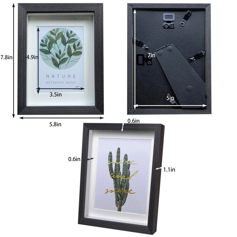 Dohomi 2 Pack Shadow Box Frame 8x10 Shadow Box Display Case Black Picture Frame Glass Surface Internal Depth 0.6 inch for Wall Or Tabletop - Image 4