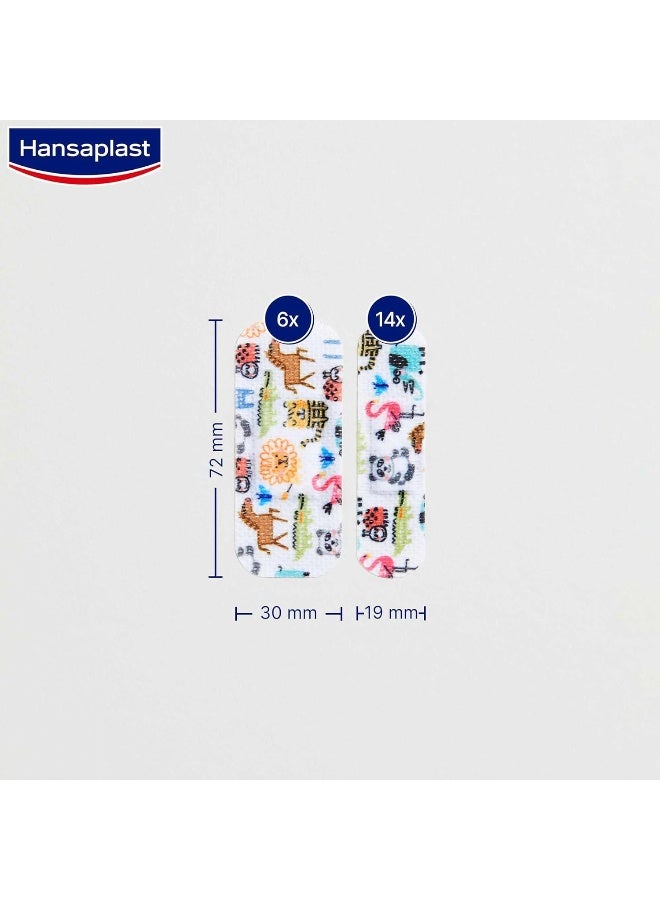 Hansaplast Sensitive Plaster for Kids XXL, Extra Skin Friendly, Hypoallergenic Wound Protection, Painless to Remove and Non-Stick Wound Pad, Soft and Breathable Material, 20 Strips - Image 4
