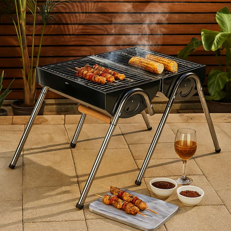 Pan Home شواية باربكيو فحم - سوداء - Image 5