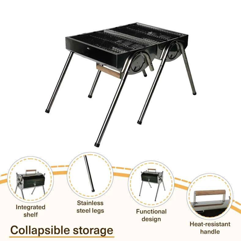 Pan Home شواية باربكيو فحم - سوداء - Image 3