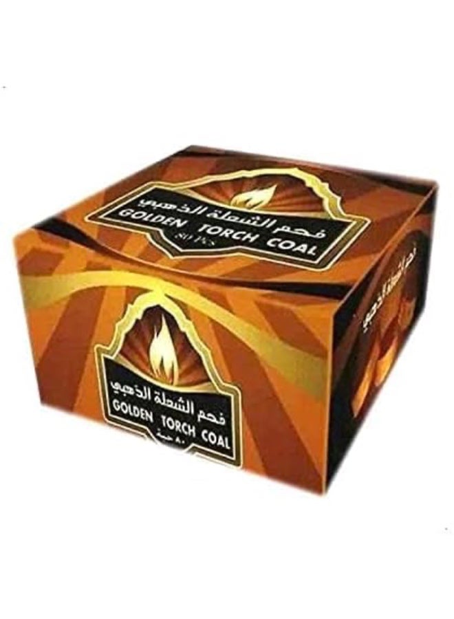 Golden Torch 80-Piece Quick Ignite Bakhoor Charcoal 33mm - 80 Pcs/ Box - Image 2