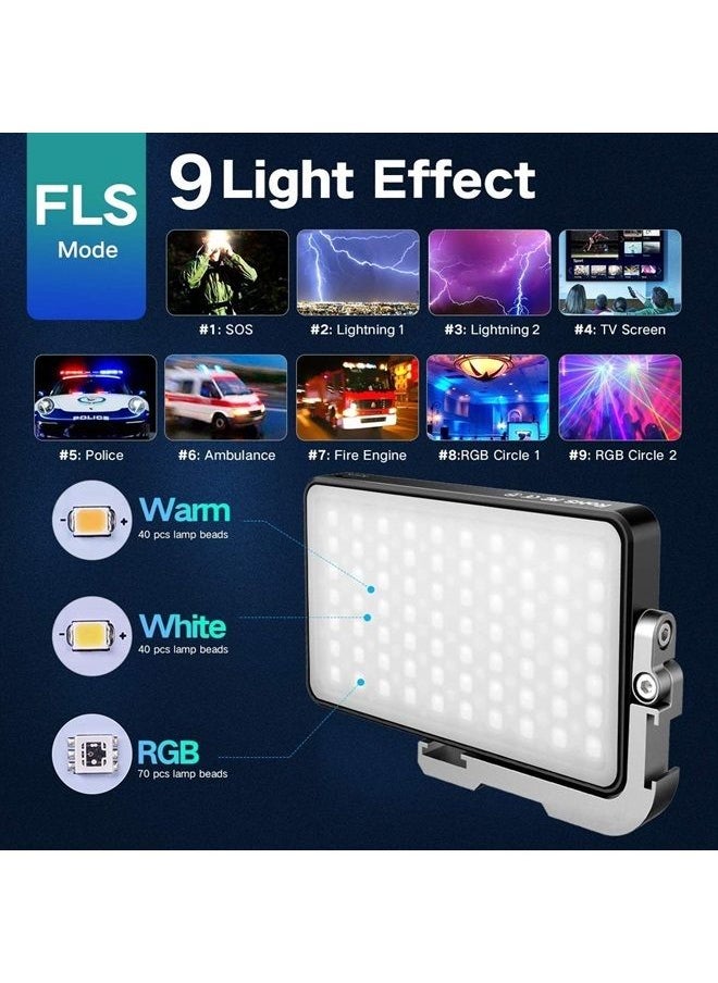 IVISII G2 RGB Portable On Camera Light, Built-in 4300mAh Lithium Battery Video Conference Lighting, 2600-10000K 12W Full Color LED Light Panel for Photography, Studio, Wedding Shooting  - Image 1
