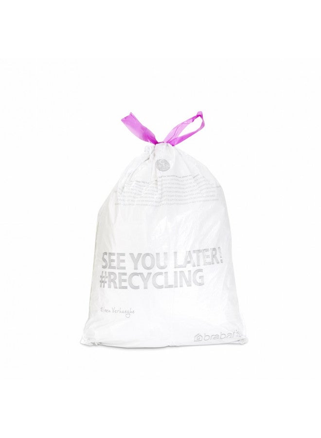 Brabantia PerfectFit Trash Bags (Size C / 2.6-3.2 Gallon) High Quality Thick Plastic Trash Can Liners with Tie Tape Drawstring Handles (20 Bags) - Image 5
