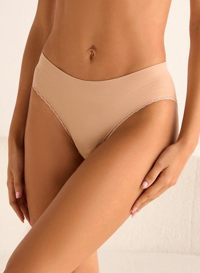 Splash FAV Seamless Briefs with Lace Trim - Image 1