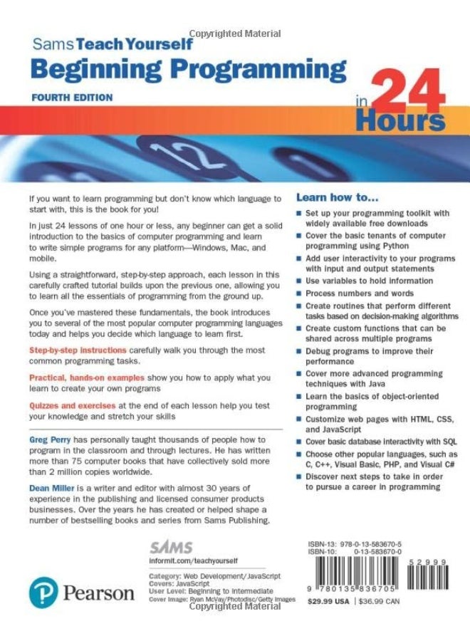 Beginning Programming in 24 Hours, Sams Teach Yourself - Image 2