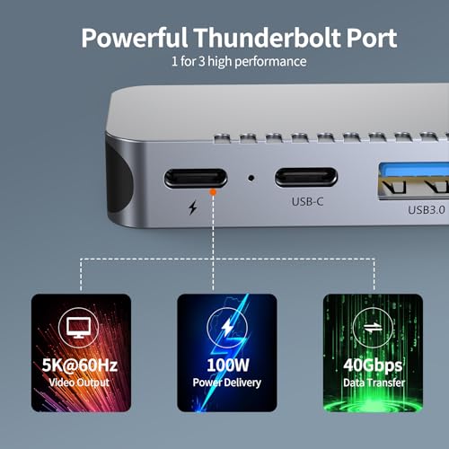 BHHB M82 USB C Hub Adapter for MacBook Pro Air Docking Station 8-in-2 for Mac Book Accessories Dongle 4K@30Hz HDMI, Thunderbolt 4/3, USB 3.0, SD/TF, USBC Dock Multiport Adapter for Mac M5 M4 M3 M2 M1 - Image 3