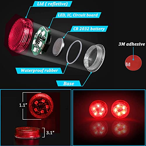 SARTE SA09DL9 Universal Wireless Car Door Open Light, Doors Warning 5 Led Lights Indicator for All Cars (4 PCS) - Image 5