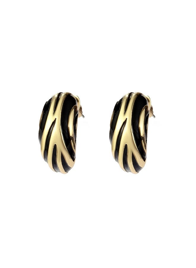 SALTY Anti Tarnish Midnight Aura Stud Earrings Set for Women | Stylish Fashion Jewellery | Accessories for Girls | Minimal Jewelry | Ideal for Gifting | Marriage, Birthday | Gift for Valentine Day - Image 1
