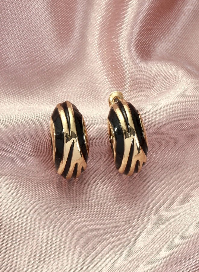 SALTY Anti Tarnish Midnight Aura Stud Earrings Set for Women | Stylish Fashion Jewellery | Accessories for Girls | Minimal Jewelry | Ideal for Gifting | Marriage, Birthday | Gift for Valentine Day - Image 3