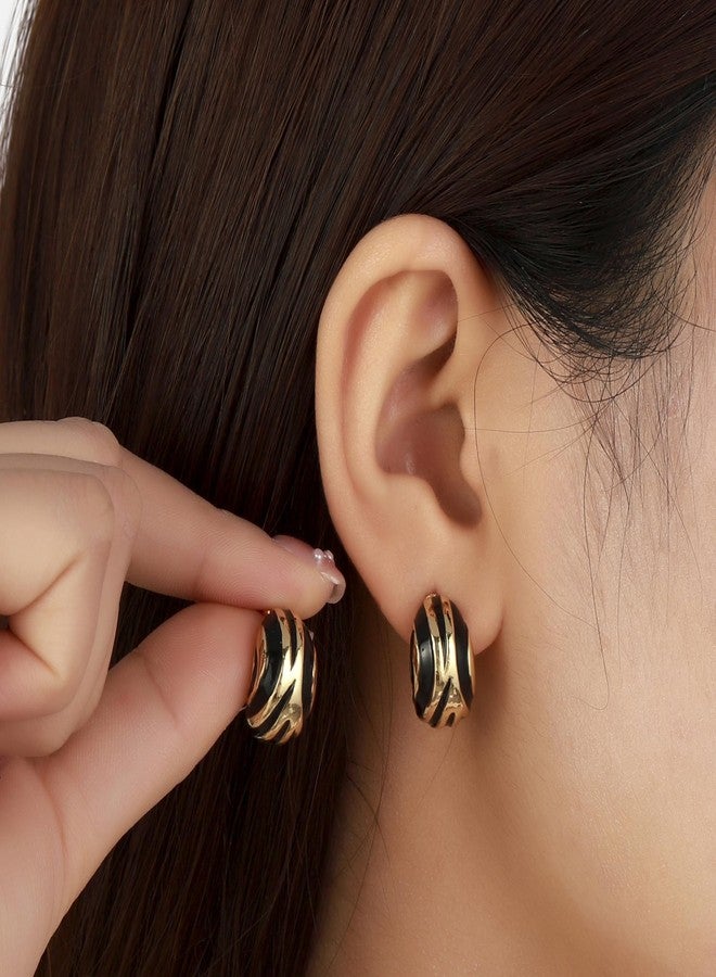 SALTY Anti Tarnish Midnight Aura Stud Earrings Set for Women | Stylish Fashion Jewellery | Accessories for Girls | Minimal Jewelry | Ideal for Gifting | Marriage, Birthday | Gift for Valentine Day - Image 2