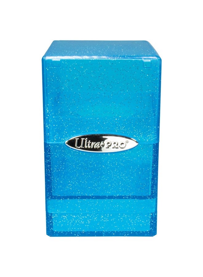 Ultra Pro - Satin Tower 100+ Card Deck Box (Glitter Blue) - Protect Your Gaming Cards, Sports Cards or Collectible Cards In Stylish Glitter Deck Box, Perfect for Safe Traveling - Image 3