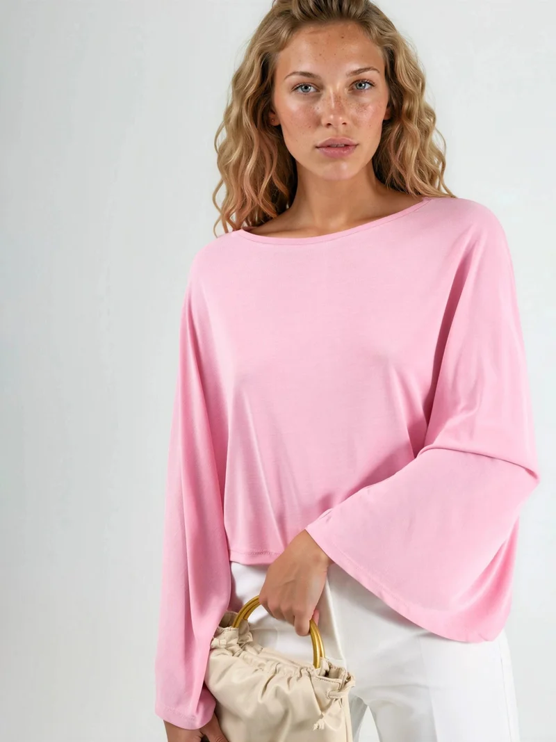 بوسيم BUSEM Loose Fit Boat Neck Blouse