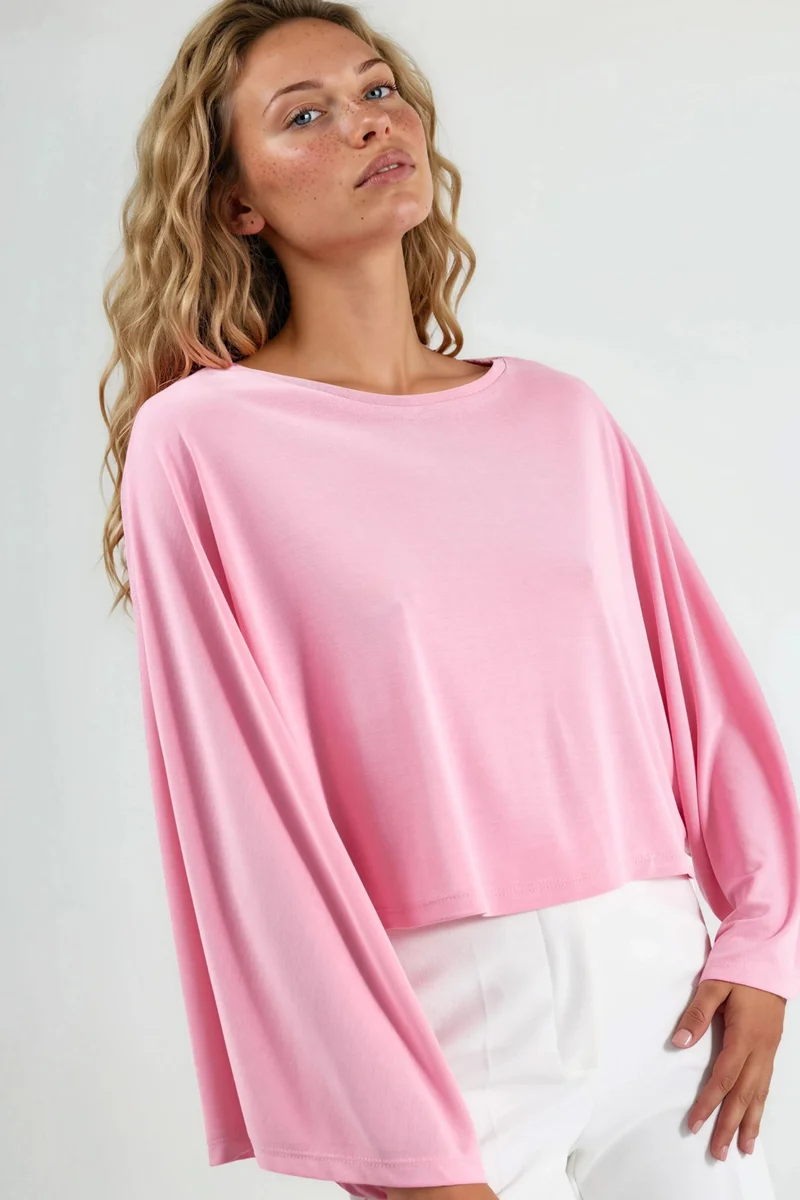 بوسيم BUSEM Loose Fit Boat Neck Blouse