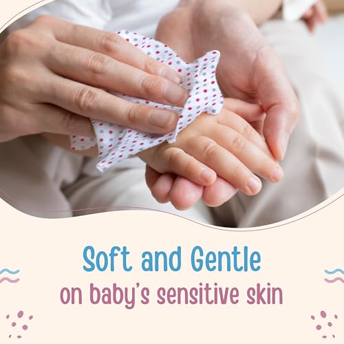 Luv Lap LuvLap Muslin Cotton Cloth Premium Baby Washcloth for New Born, Washable (22 cm x 22 cm), Reusable, Absorbent, Extra Soft Face Towels/Washcloth for Babies, Dots, Hearts Print, Pack of 6, Multicolour - Image 3