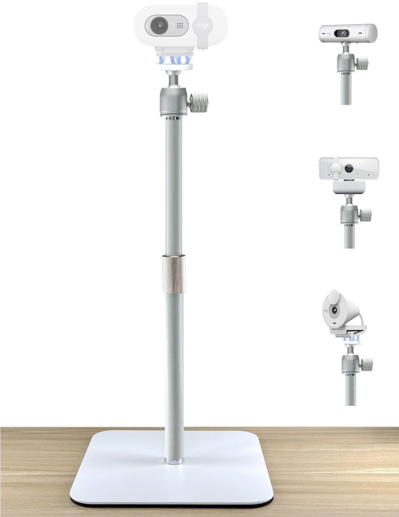 AceTaken White Webcam Magnetic Stand Holder for Logitech Brio 100 Brio 300Brio 500C270C310 webcams - Image 2