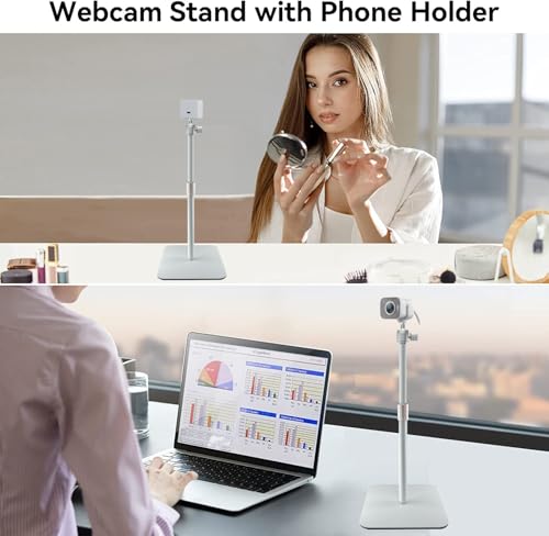 AceTaken White Webcam Magnetic Stand Holder for Logitech Brio 100 Brio 300Brio 500C270C310 webcams - Image 3