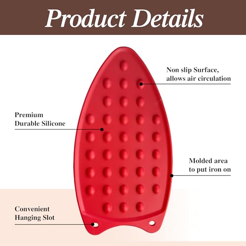 Savina Silicone Rest Pad for Ironing Board(2 Pack). Heat Resistant Pad, Thicker Version. Perfect Combination with Ironing Board and Mat. - Image 3
